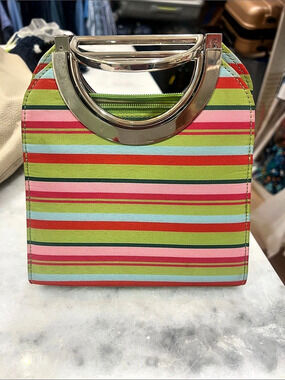 Kate Spade New York Striped Tote Green & Pink